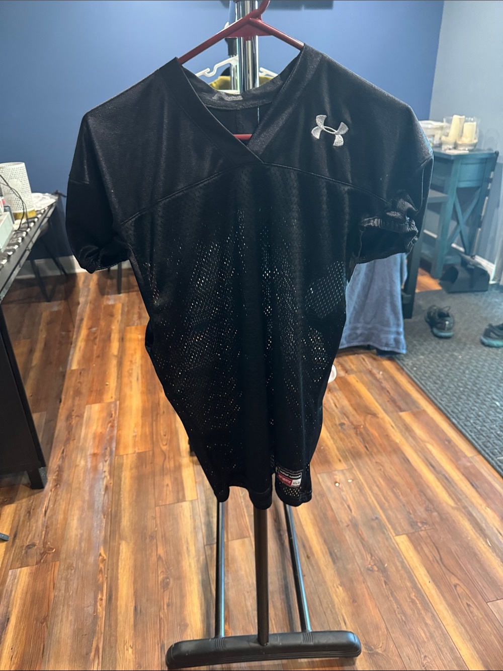 Under Armour kids Black Athletic Mesh Football Jersey